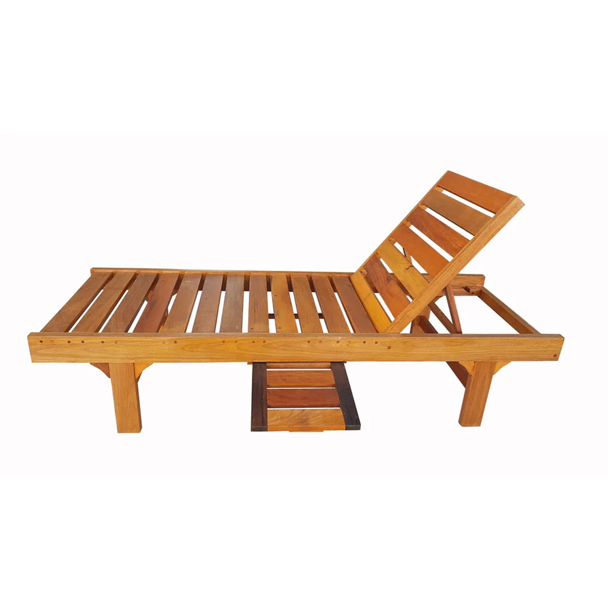 Espreguiçadeira De Madeira Maciça Demolição Angra Com 3 Estágios De Inclinação