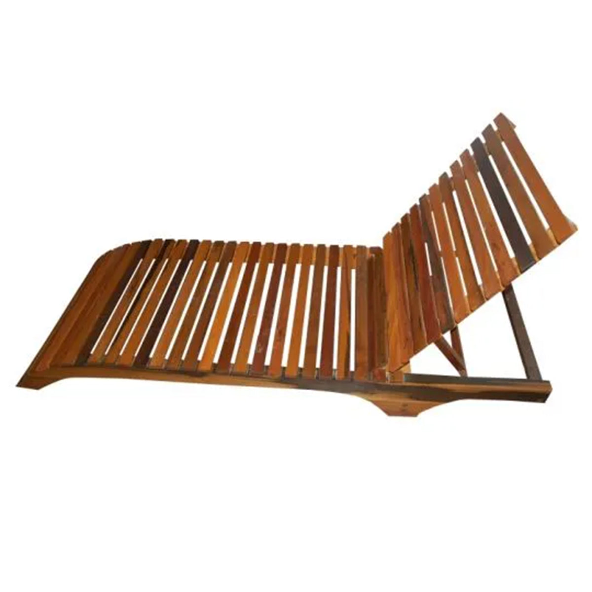Espreguiçadeira De Madeira Maciça Demolição Penedo Com 03 Estágios De Inclinação
