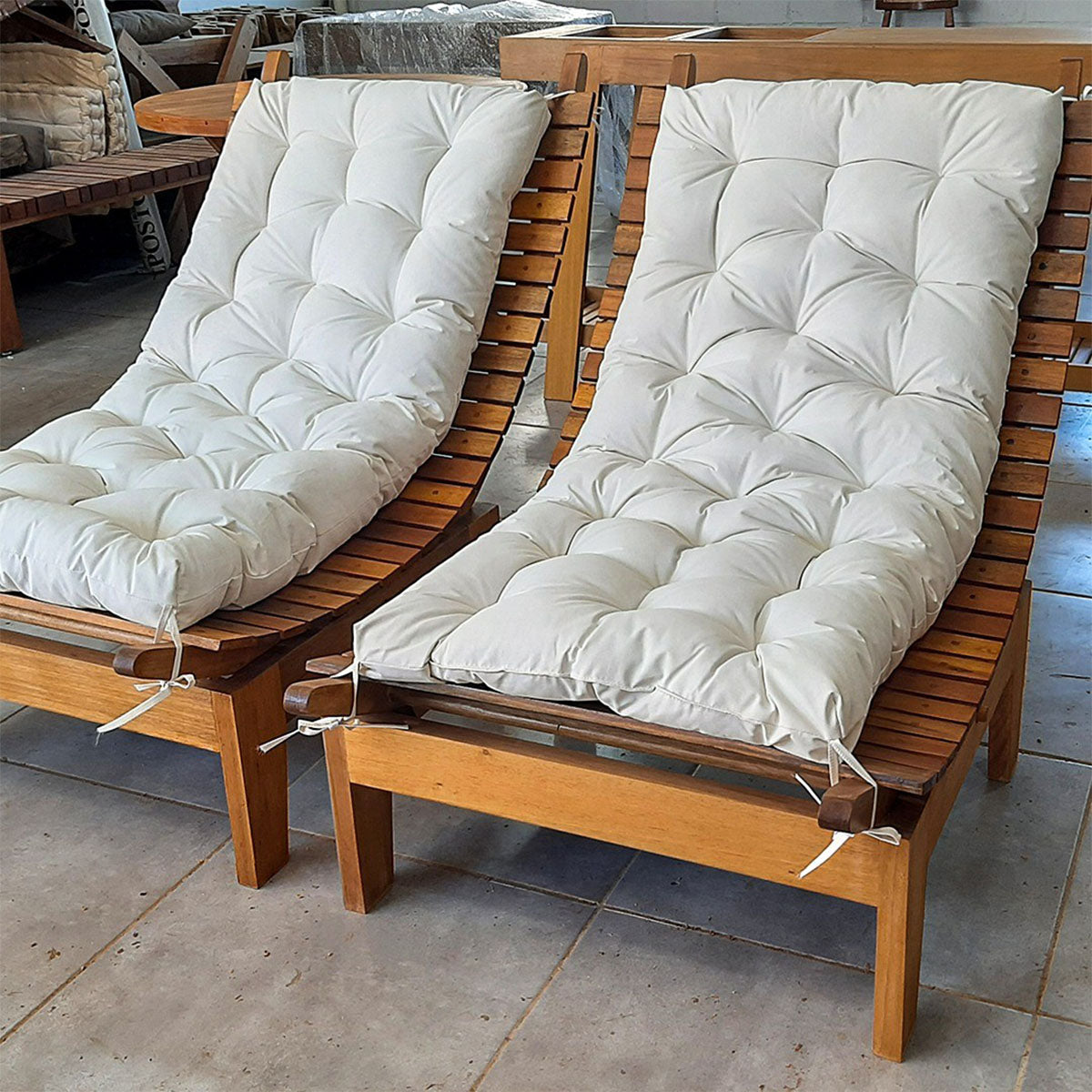 Espreguiçadeira De Madeira Maciça Demolição Rio Com Futon