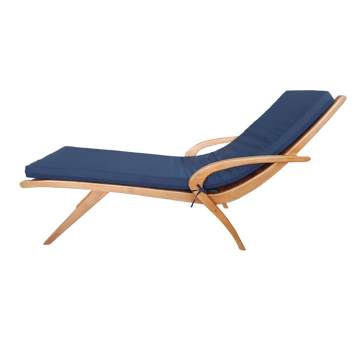 Espreguiçadeira De Madeira Maciça Demolição Trancoso Com Futon De 5 cm Espessura