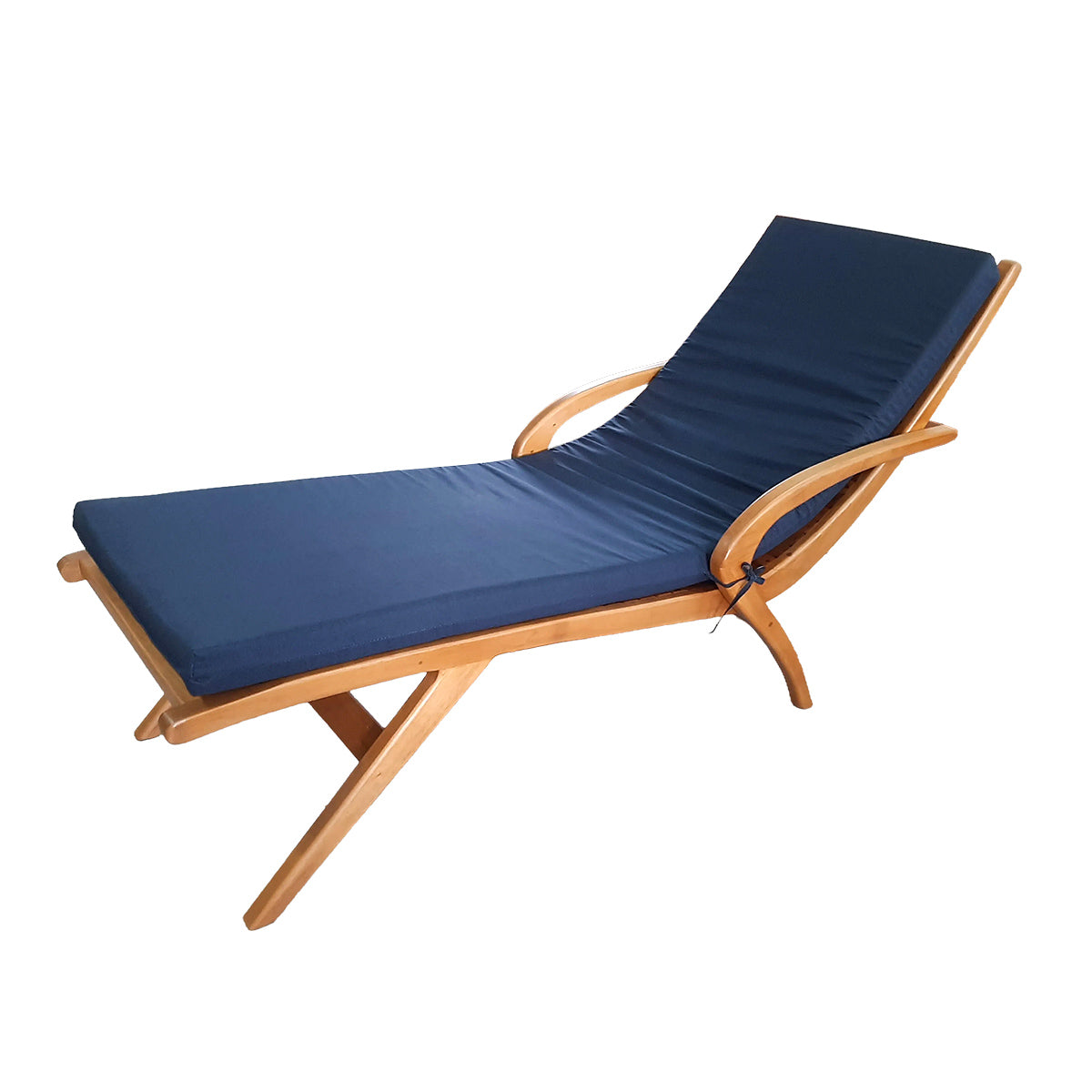 Espreguiçadeira De Madeira Maciça Demolição Trancoso Com Futon De 5 cm Espessura