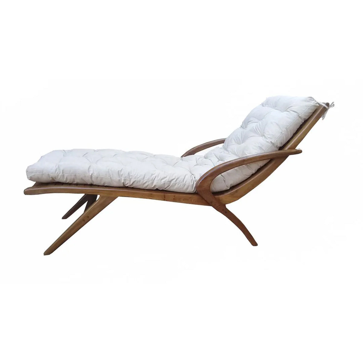 Espreguiçadeira de Madeira Maciça Demolição Trancoso Com Futon Incluso