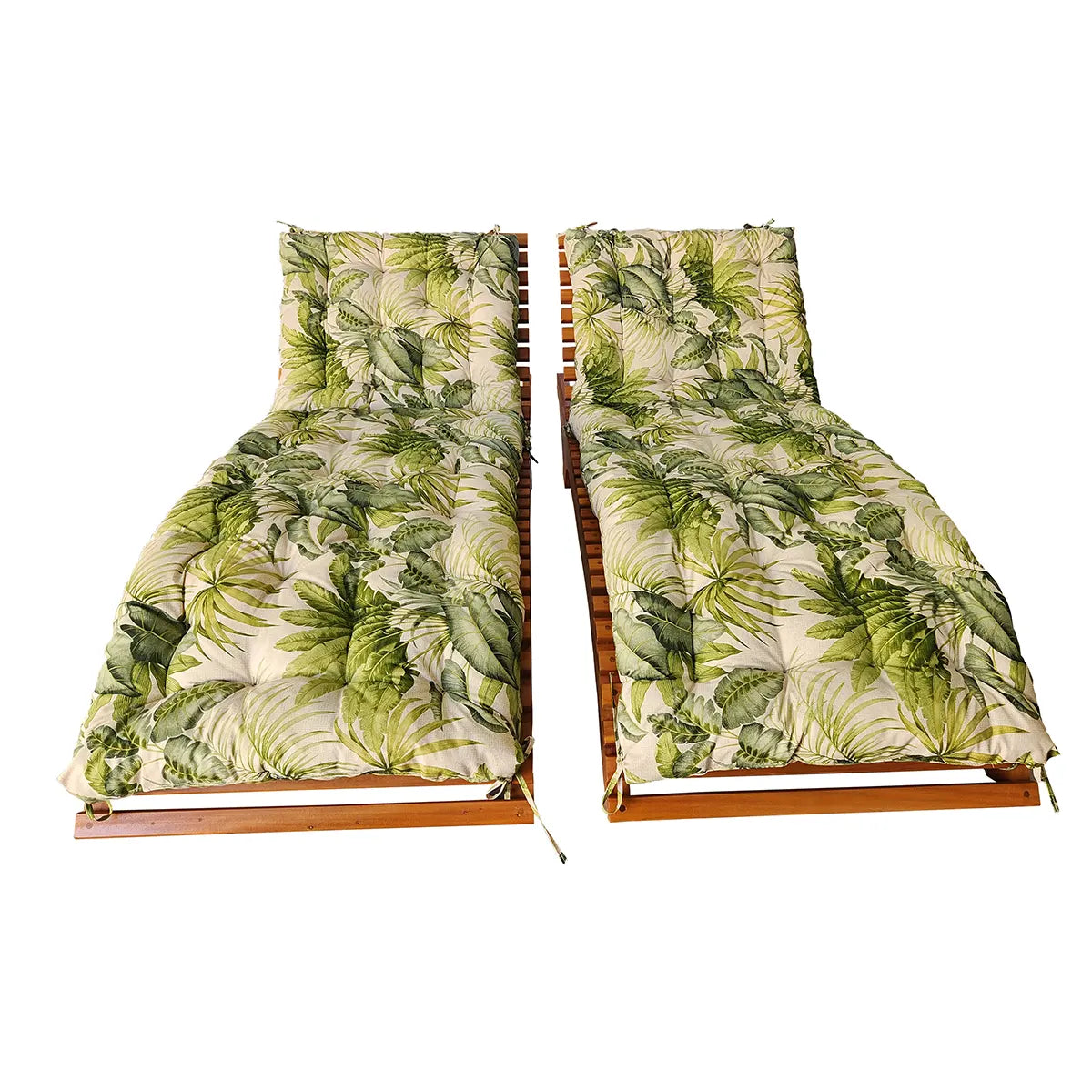 Conjunto Espreguiçadeira De Madeira Maciça Penedo Com Futons Inclusos