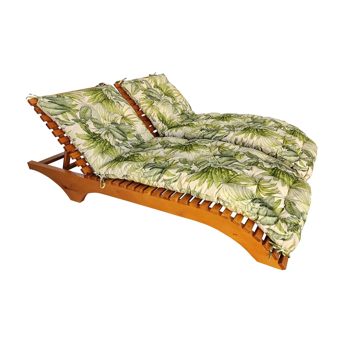 Conjunto Espreguiçadeira De Madeira Maciça Penedo Com Futons Inclusos