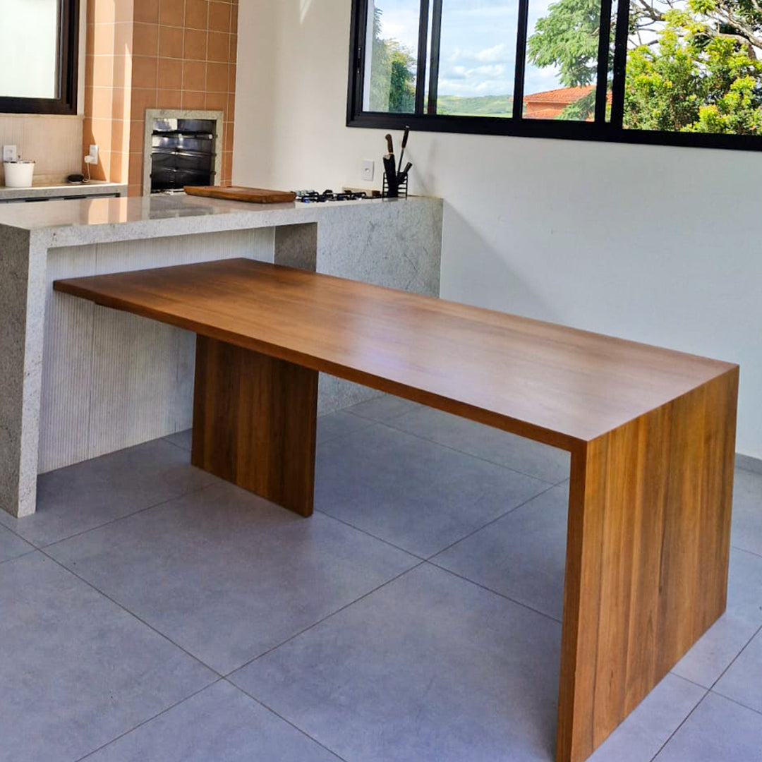 Mesa De Jantar Retangular De Madeira Maciça Demolição Macapá