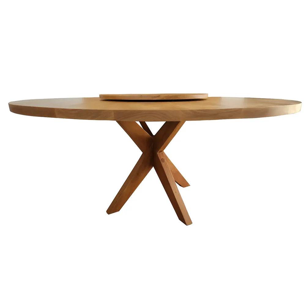 Conjunto Mesa Jantar Embú Com 04 Cadeiras em Couro Natural Sabiá