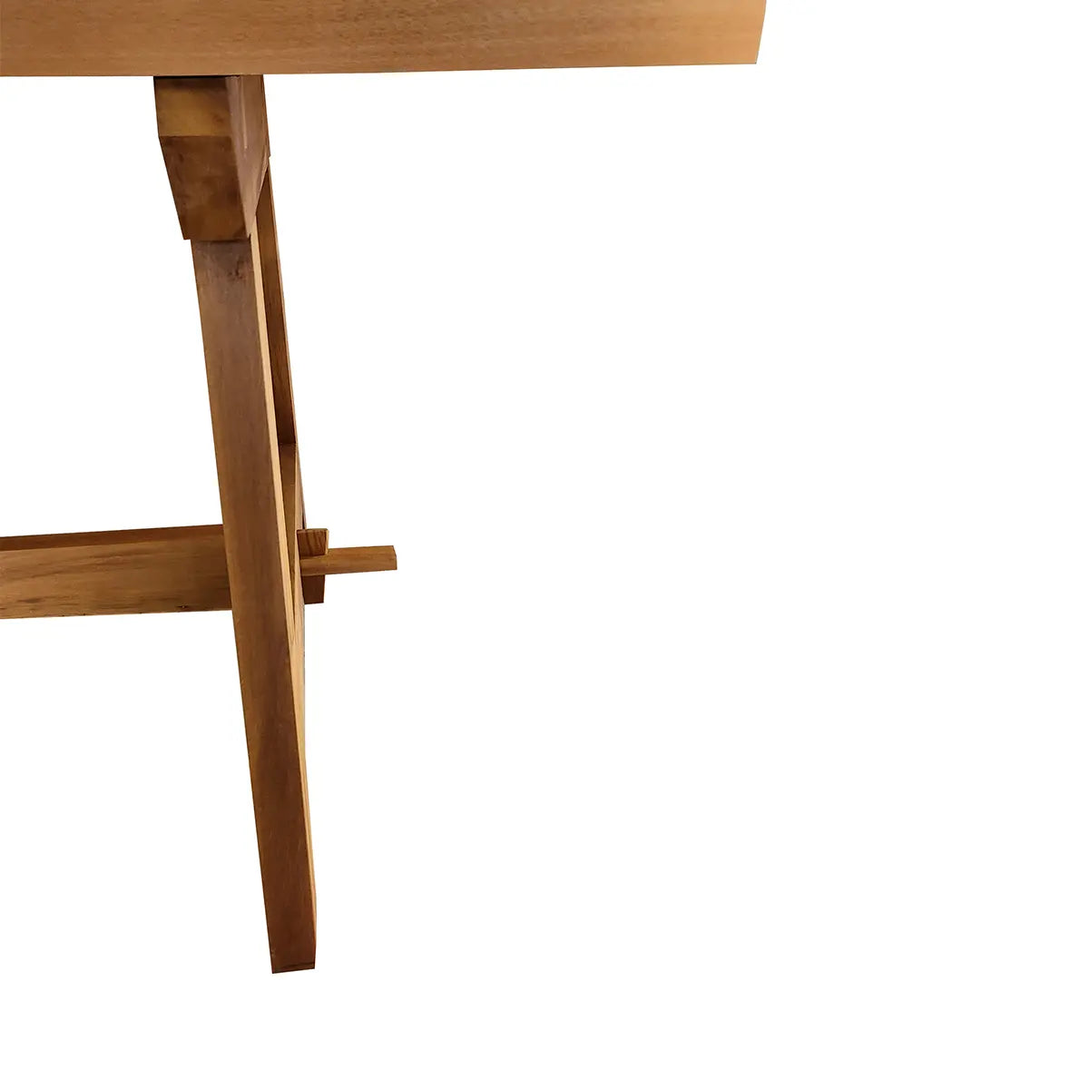 Mesa De Jantar Retangular Madeira Maciça Demolição Cavalete