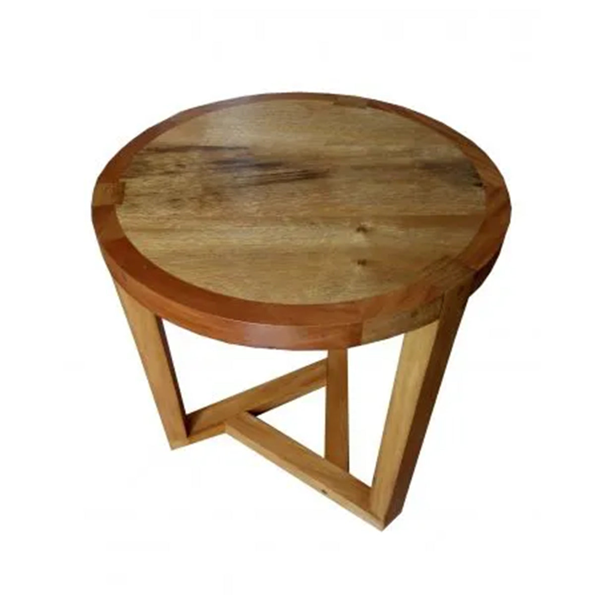 Mesa Lateral Redonda De Madeira Maciça Demolição Sergipe