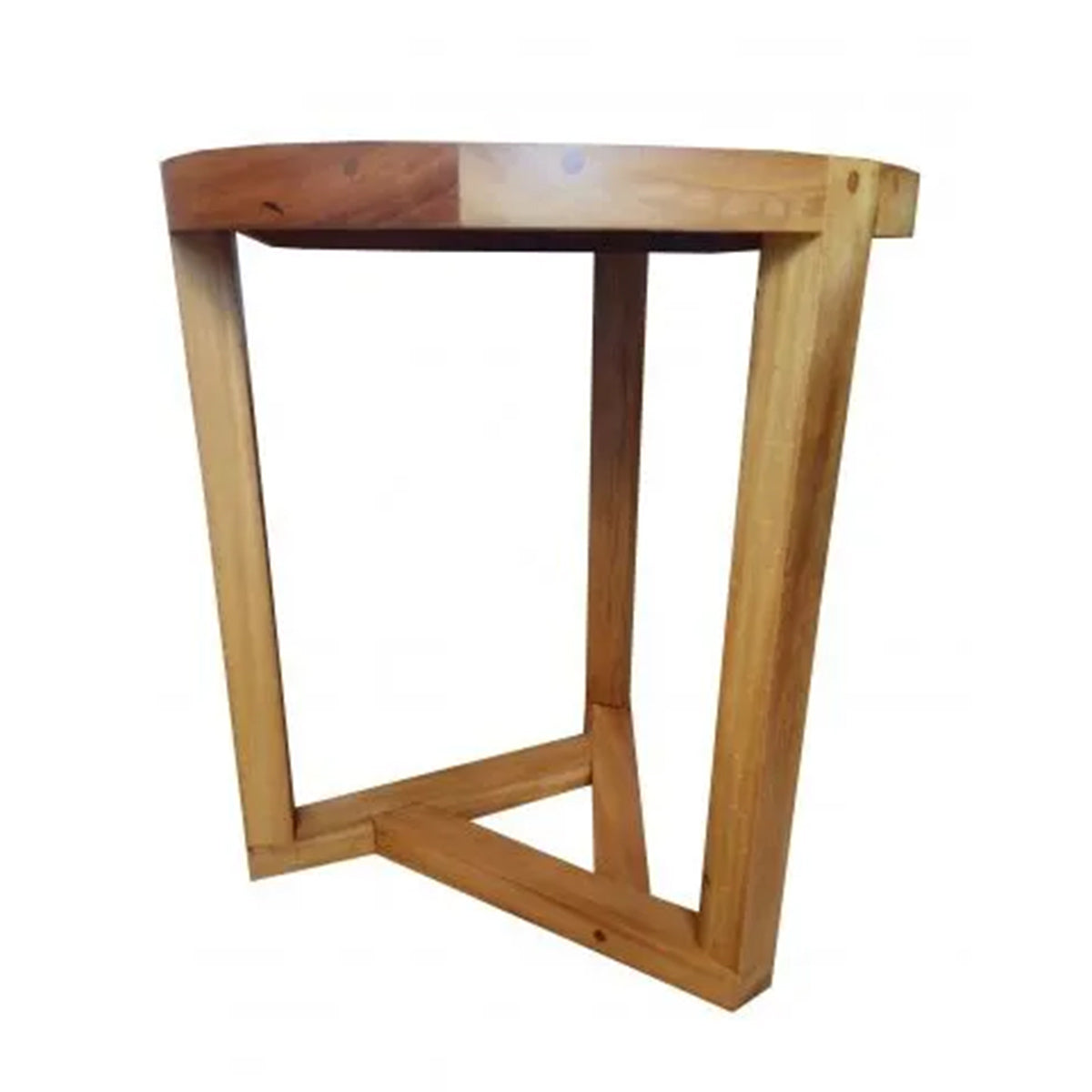 Mesa Lateral Redonda De Madeira Maciça Demolição Sergipe