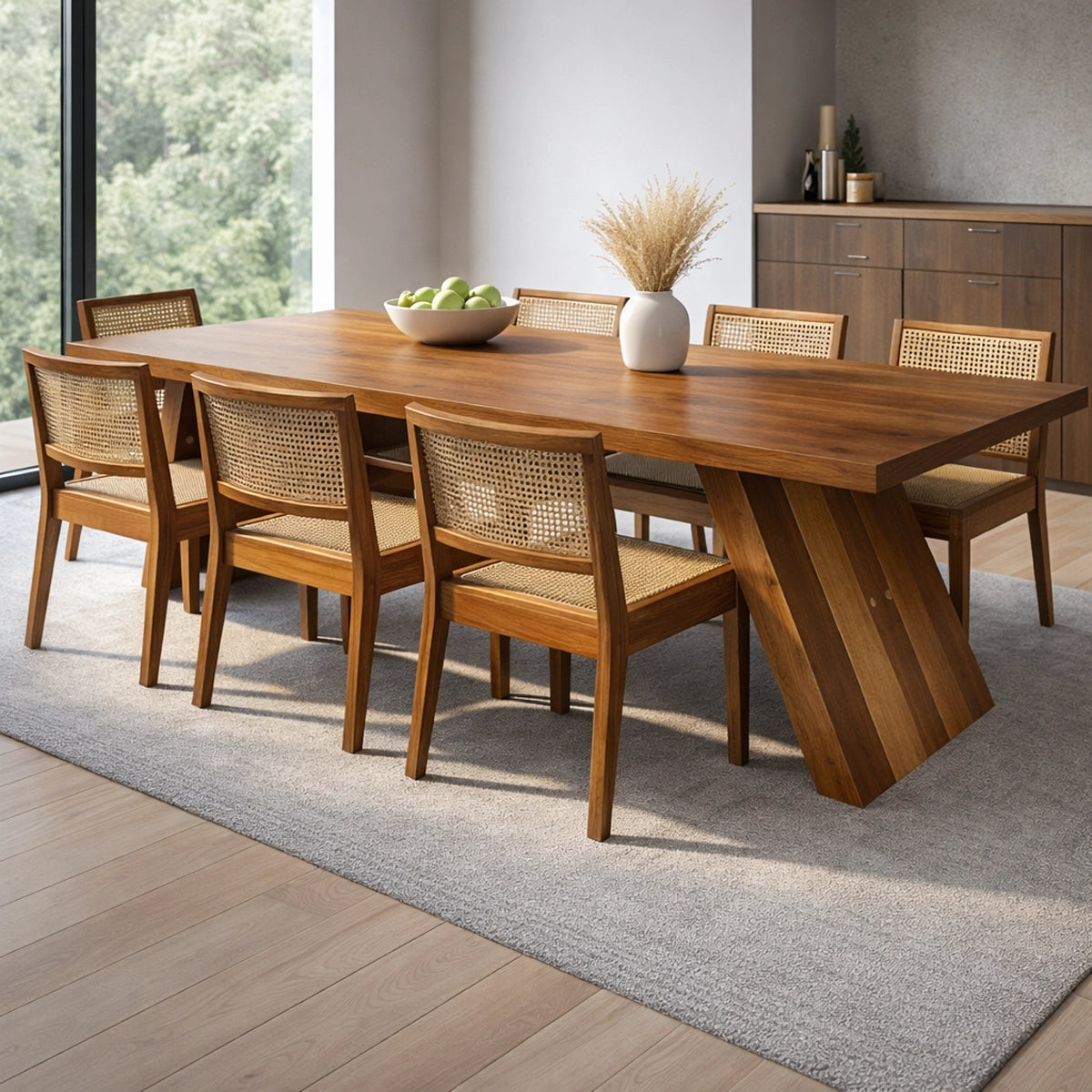 Mesa De Jantar Retangular De Madeira Maciça Demolição Santos