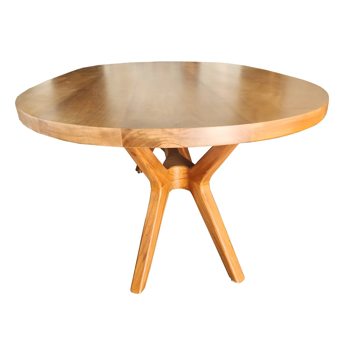 Mesa de Jantar De Madeira Maciça Demolição Com Tampo Oval Praia do Forte