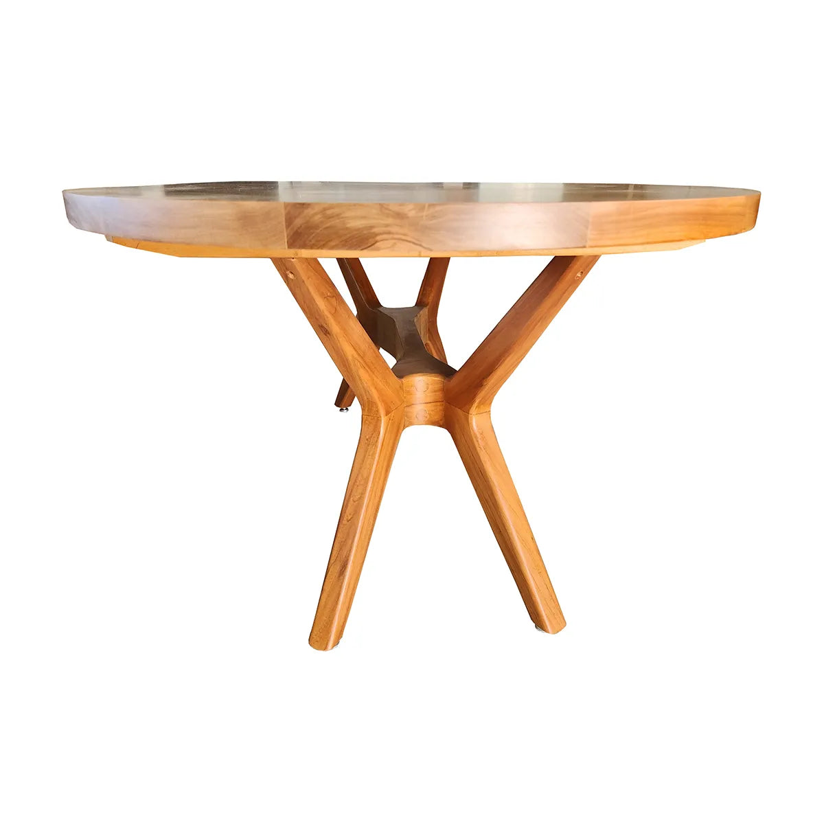 Mesa de Jantar De Madeira Maciça Demolição Com Tampo Oval Praia do Forte