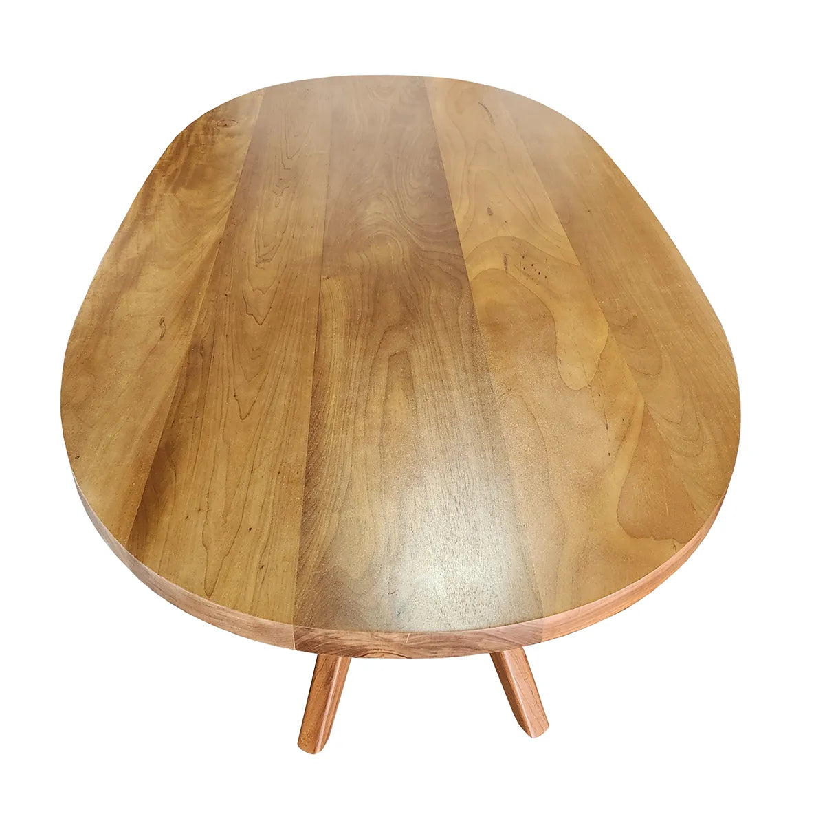 Mesa de Jantar De Madeira Maciça Demolição Com Tampo Oval Praia do Forte