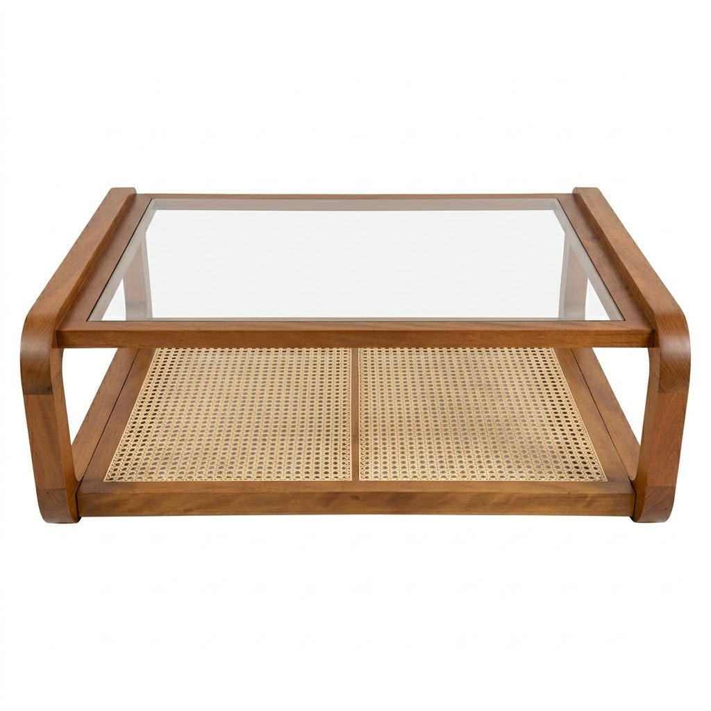 Mesa de Centro Joinville detalhe Palha Indiana