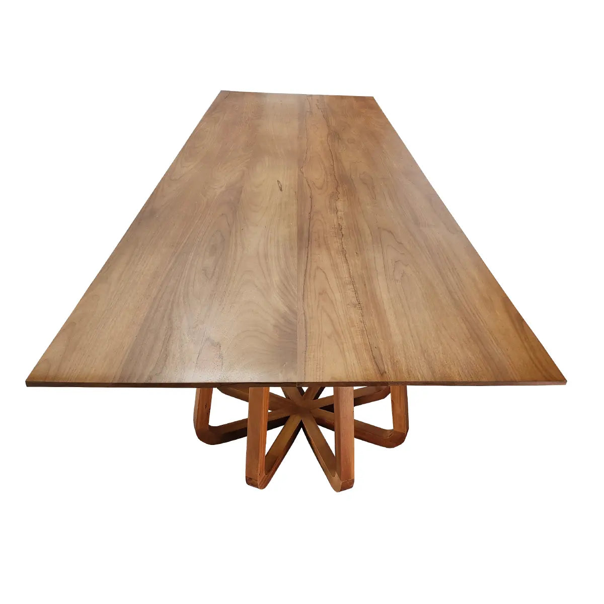 Mesa De Jantar Retangular Lótus Com 2 Bases Trabalhadas