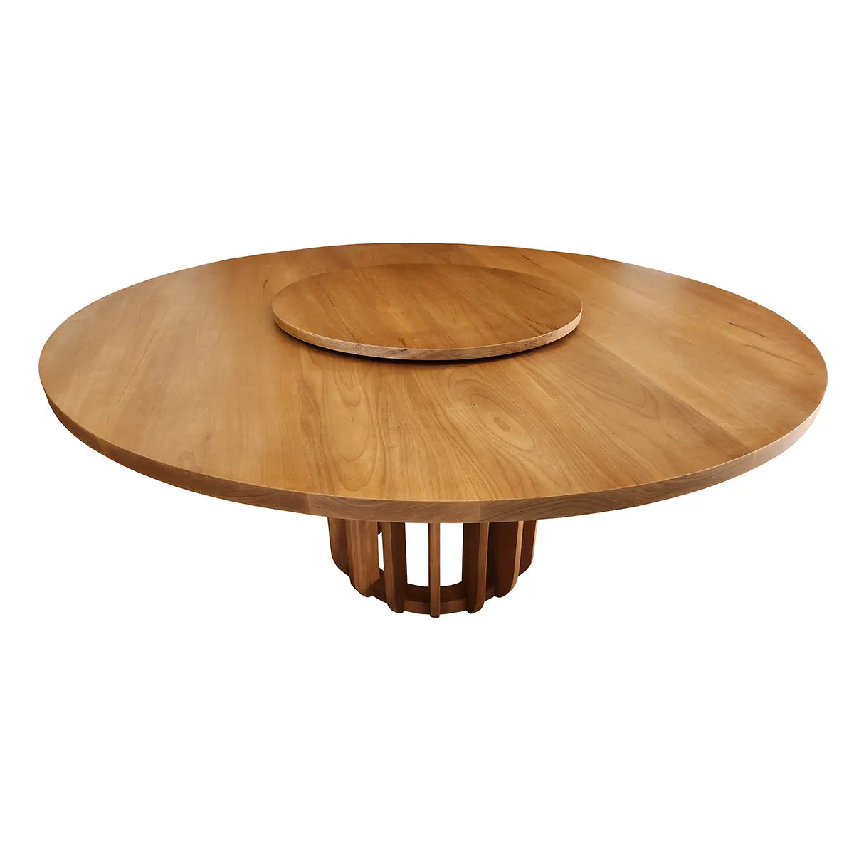 Mesa De Jantar Madeira Maciça Catavento Com Prato Giratório Central