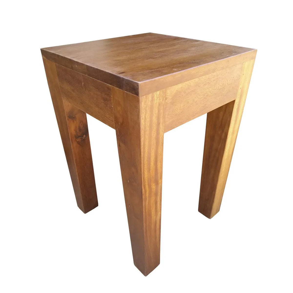 Mesa Lateral Quadrada De Madeira Maciça Demolição Gramado