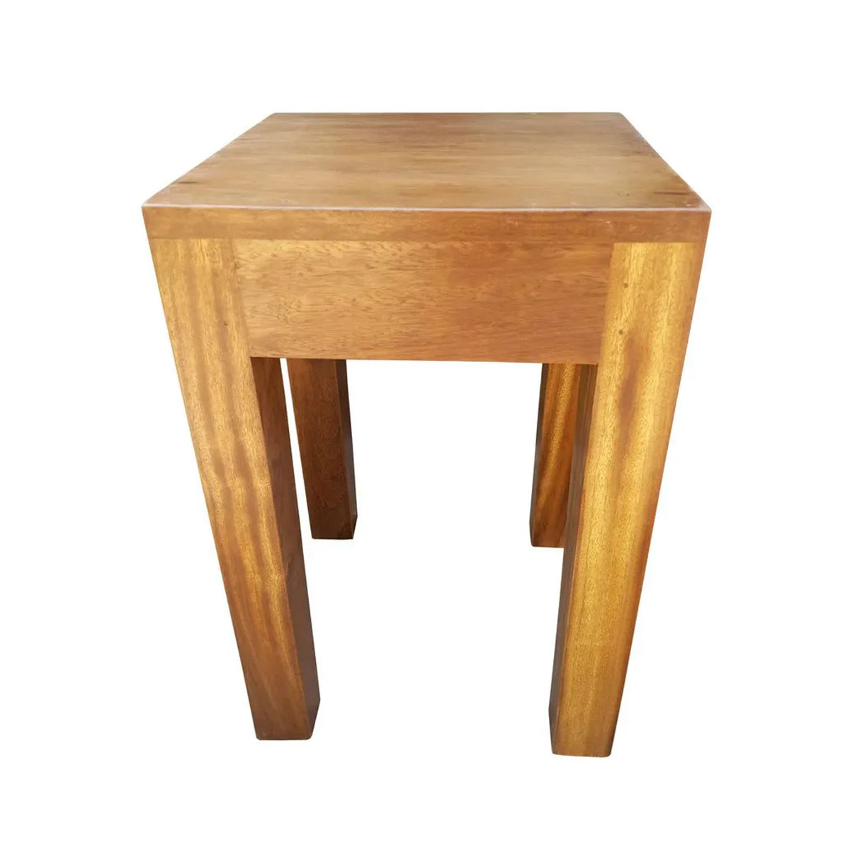 Mesa Lateral Quadrada De Madeira Maciça Demolição Gramado