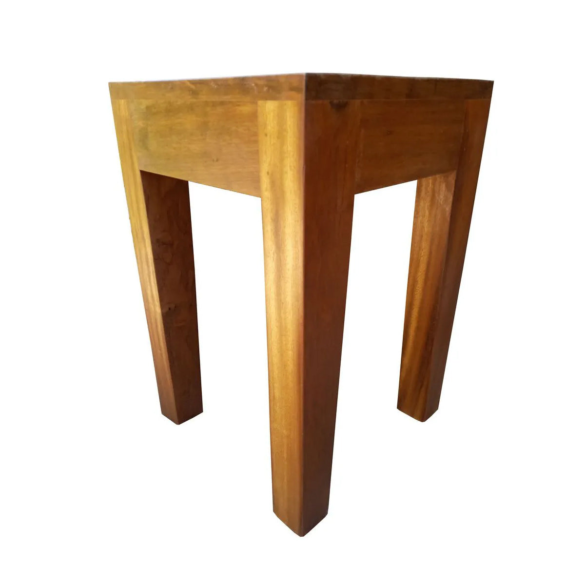 Mesa Lateral Quadrada De Madeira Maciça Demolição Gramado