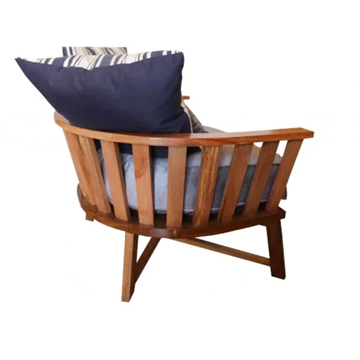 Poltrona Sofá De Madeira Maciça Demolição Com Futon Incluso E Almofadas