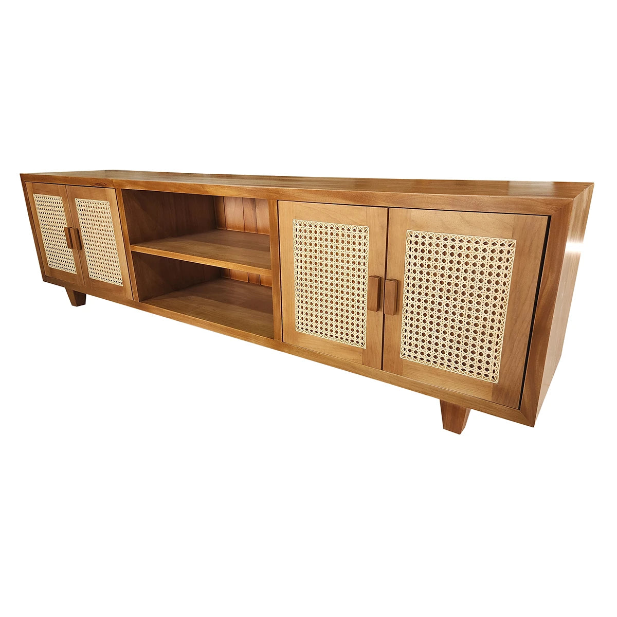 Rack De Madeira Maciça Gávea Com Palhinha Indiana Natural