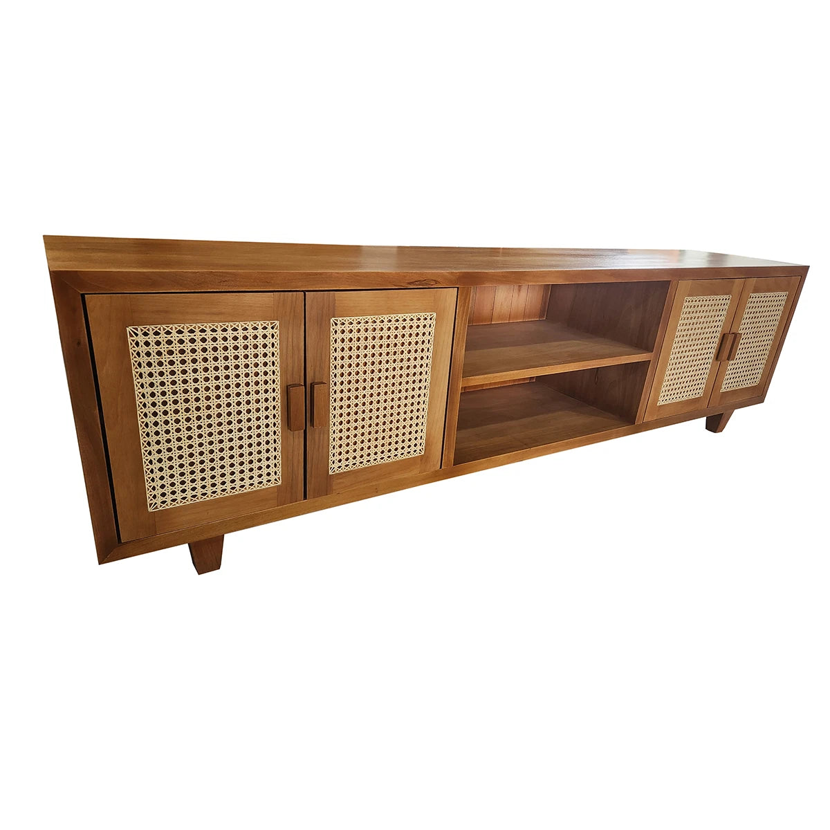 Rack De Madeira Maciça Gávea Com Palhinha Indiana Natural