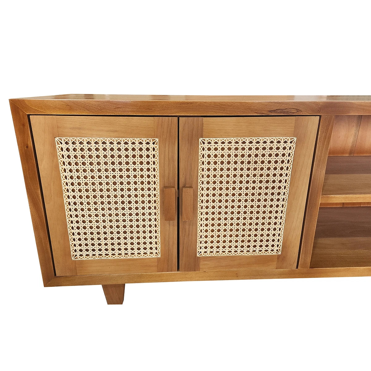 Rack De Madeira Maciça Gávea Com Palhinha Indiana Natural