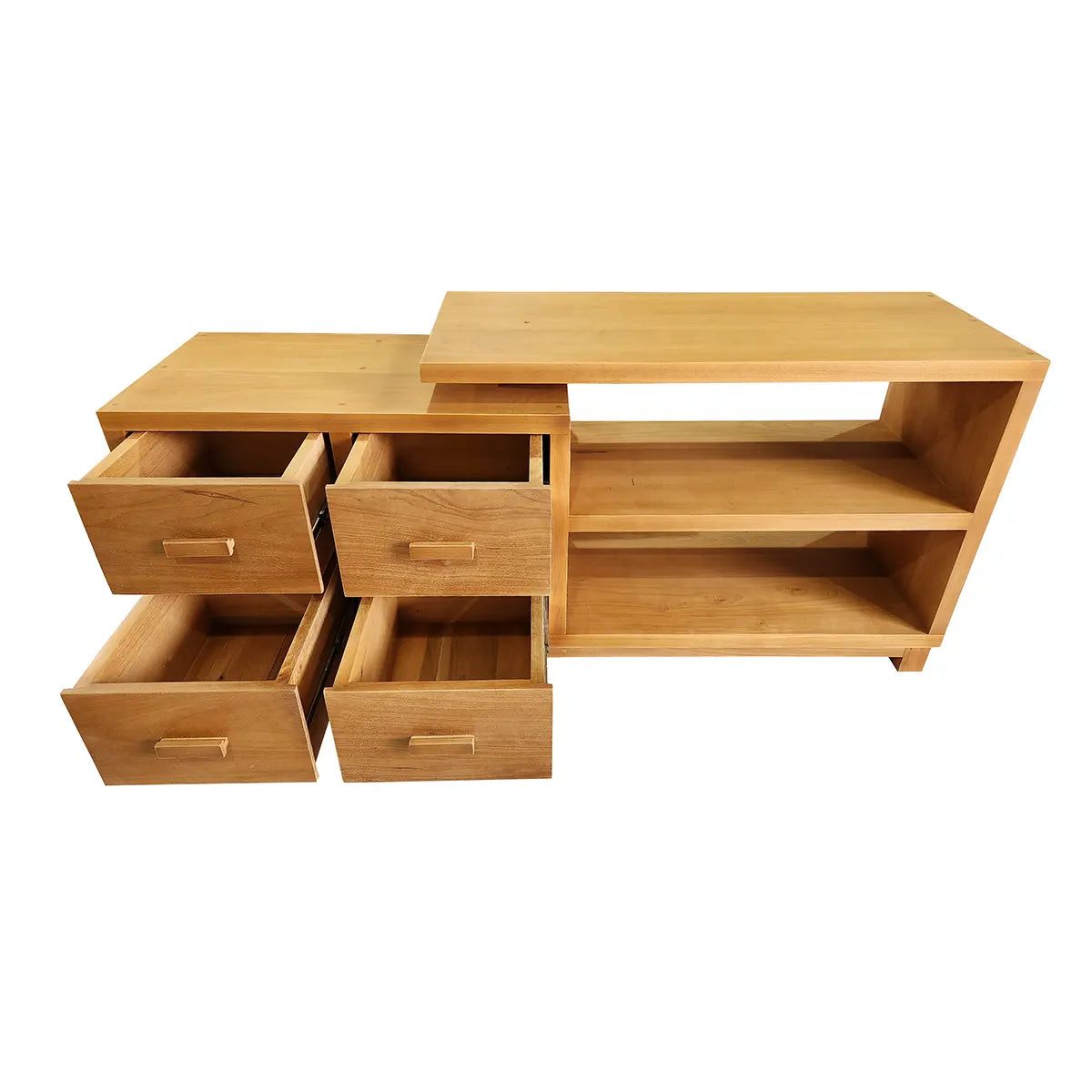 Rack Madeira Maciça Demolição Curvelo 4 Gavetas e Nichos