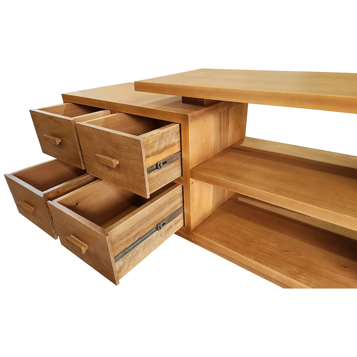 Rack Madeira Maciça Demolição Curvelo 4 Gavetas e Nichos