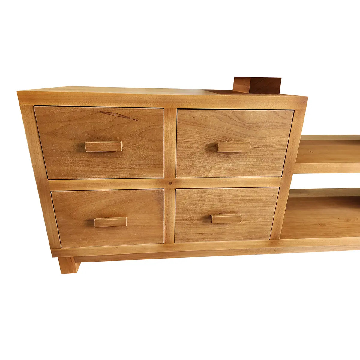 Rack Madeira Maciça Demolição Curvelo 4 Gavetas e Nichos