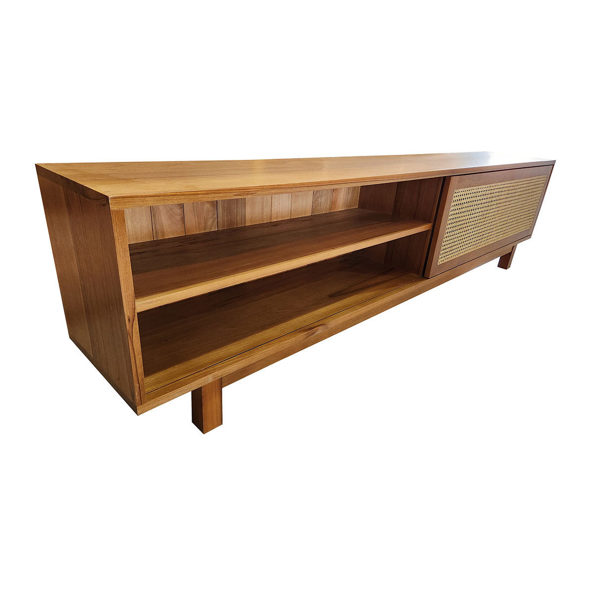 Rack Madeira Maciça com porta correr Palhinha Bossa Nova