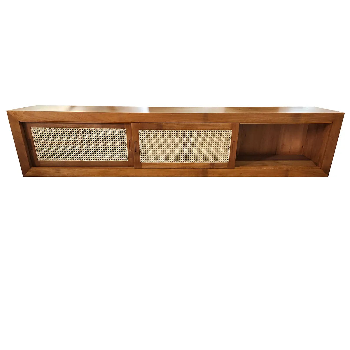 Rack De Madeira Maciça Demolição Lagoa Com Portas Palhinha