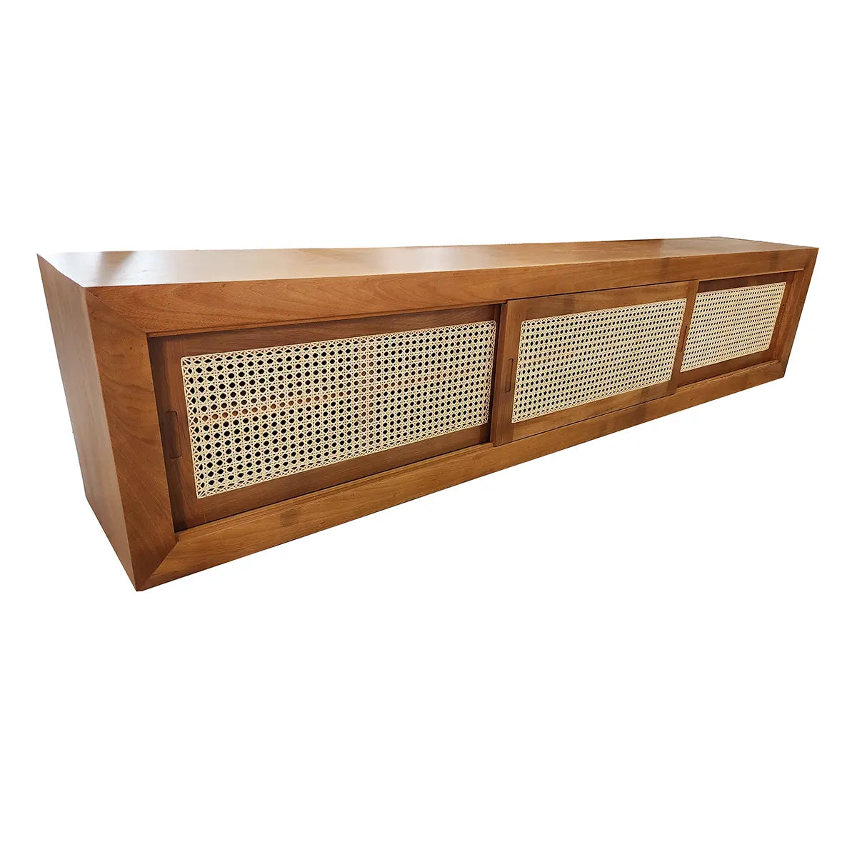 Rack De Madeira Maciça Demolição Lagoa Com Portas Palhinha