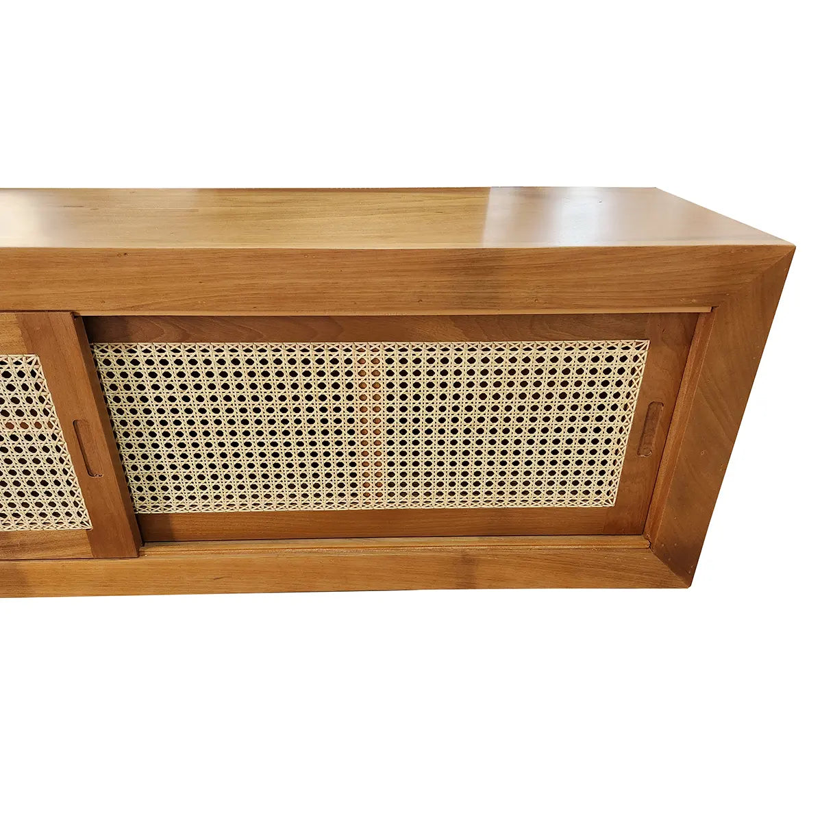 Rack De Madeira Maciça Demolição Lagoa Com Portas Palhinha