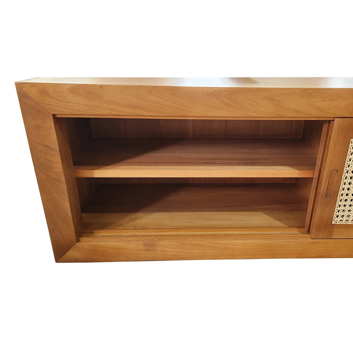 Rack De Madeira Maciça Demolição Lagoa Com Portas Palhinha