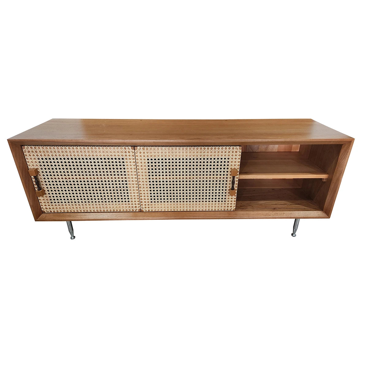 Rack de Madeira Maciça Demolição Perdizes Com Pés Em Aço Inox