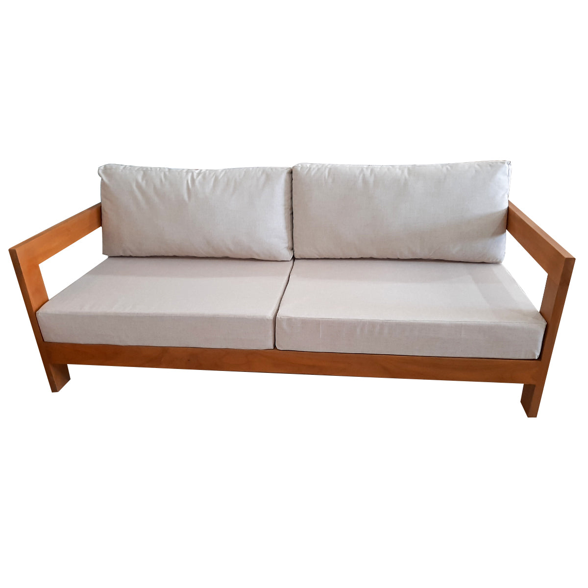 Sofá De Madeira Maciça Demolição Itaipava Com Futons Para Assento E Encosto