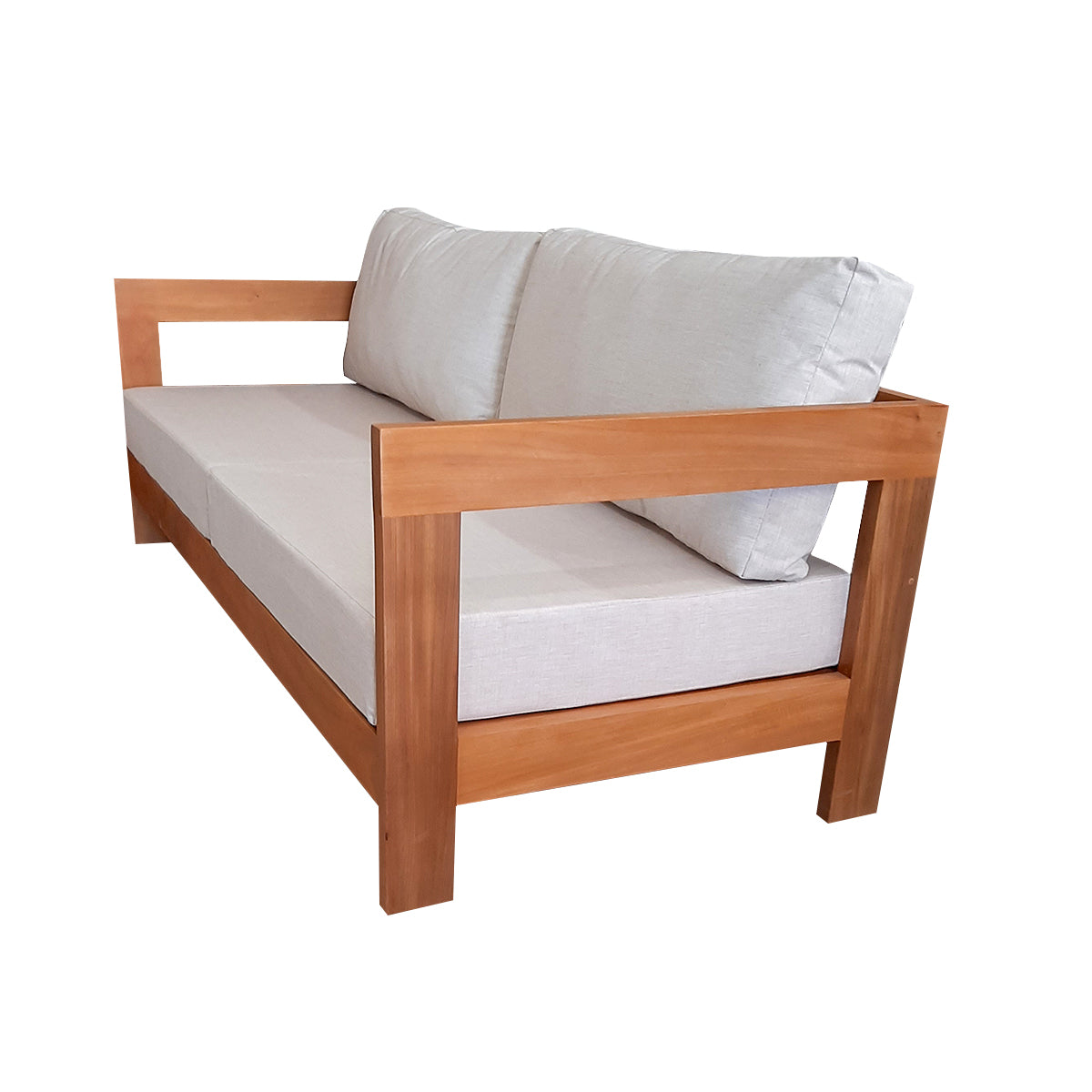 Sofá De Madeira Maciça Demolição Itaipava Com Futons Para Assento E Encosto