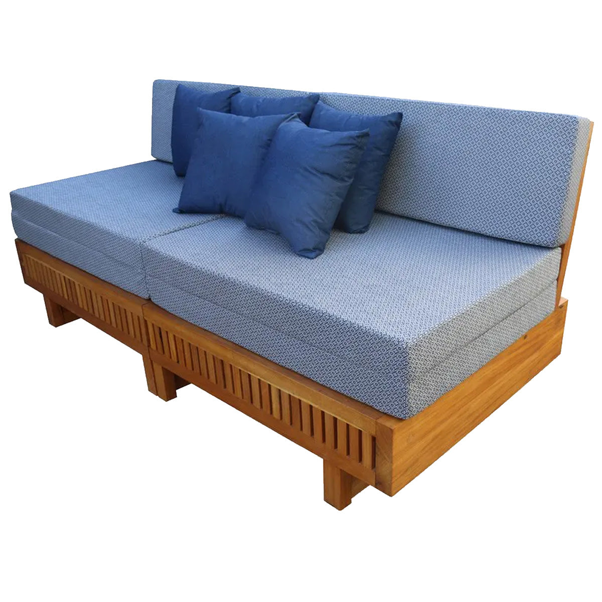 Sofá De Abrir De Madeira Maciça Demolição Praia com futons e almofadas