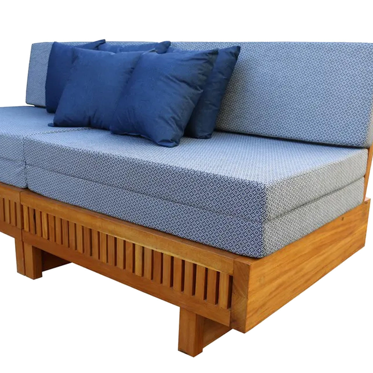 Sofá De Abrir De Madeira Maciça Demolição Praia com futons e almofadas