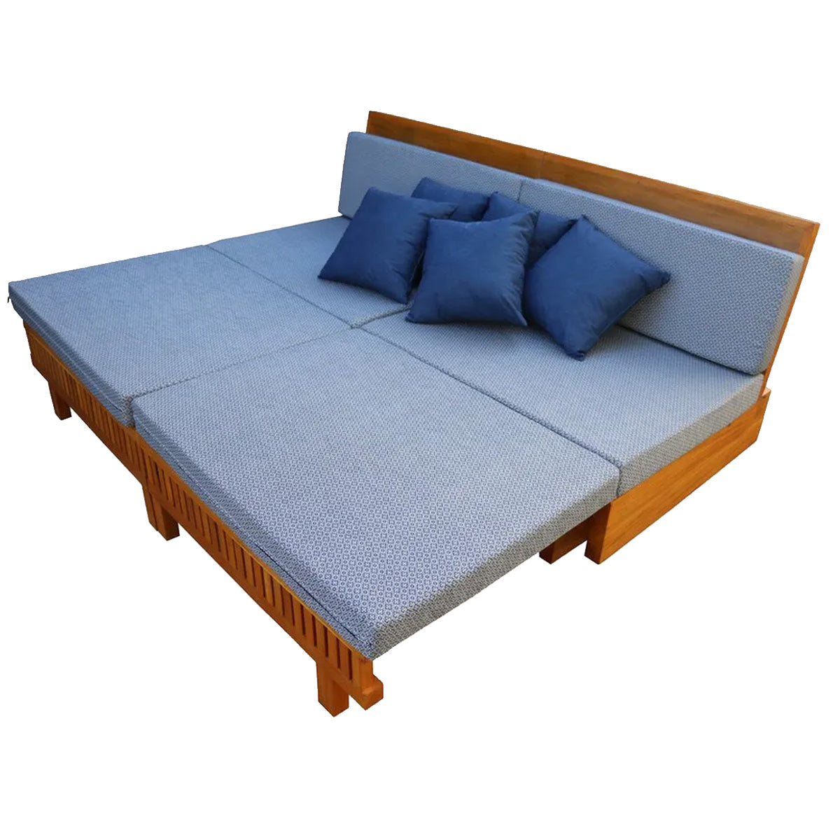 Sofá De Abrir De Madeira Maciça Demolição Praia com futons e almofadas