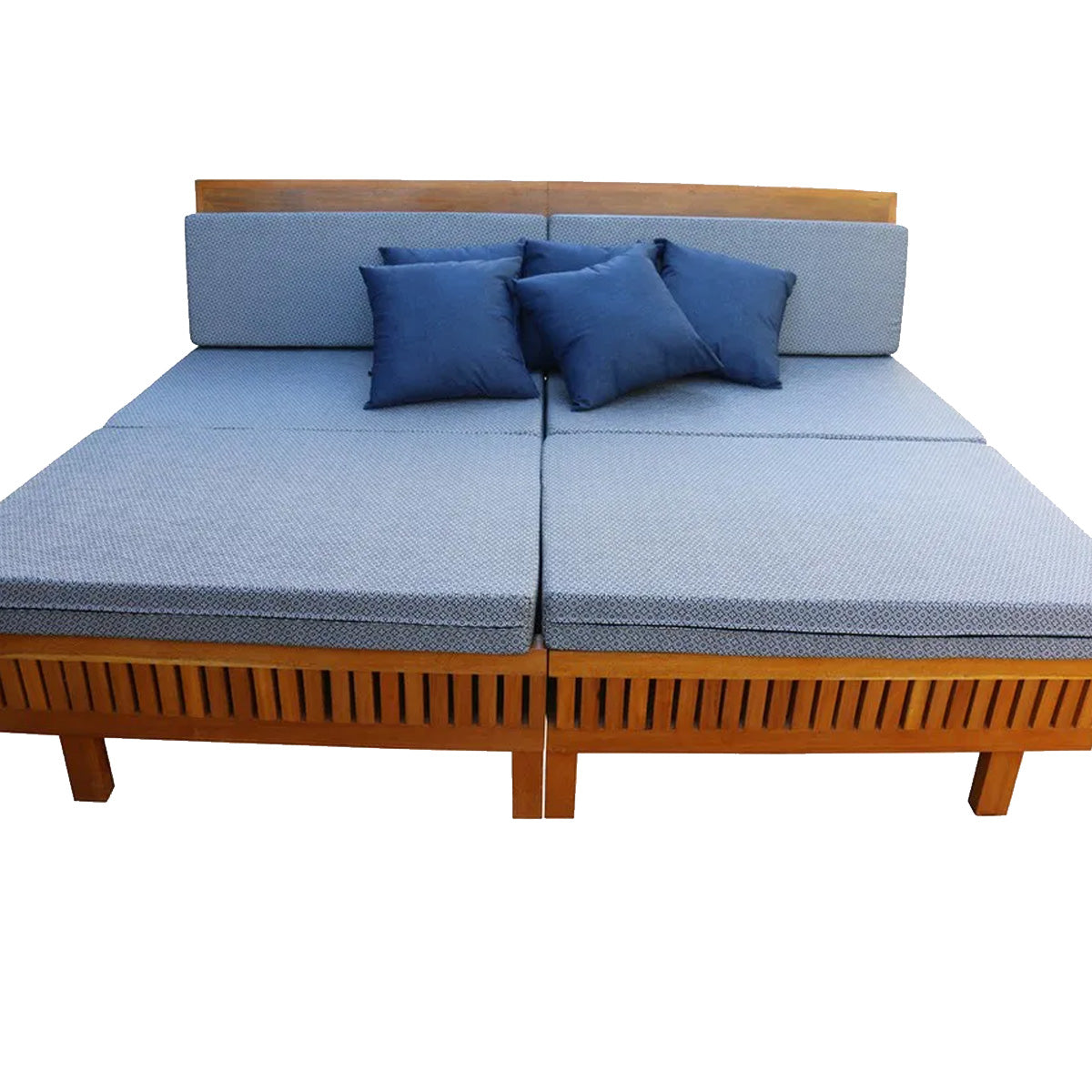 Sofá De Abrir De Madeira Maciça Demolição Praia com futons e almofadas