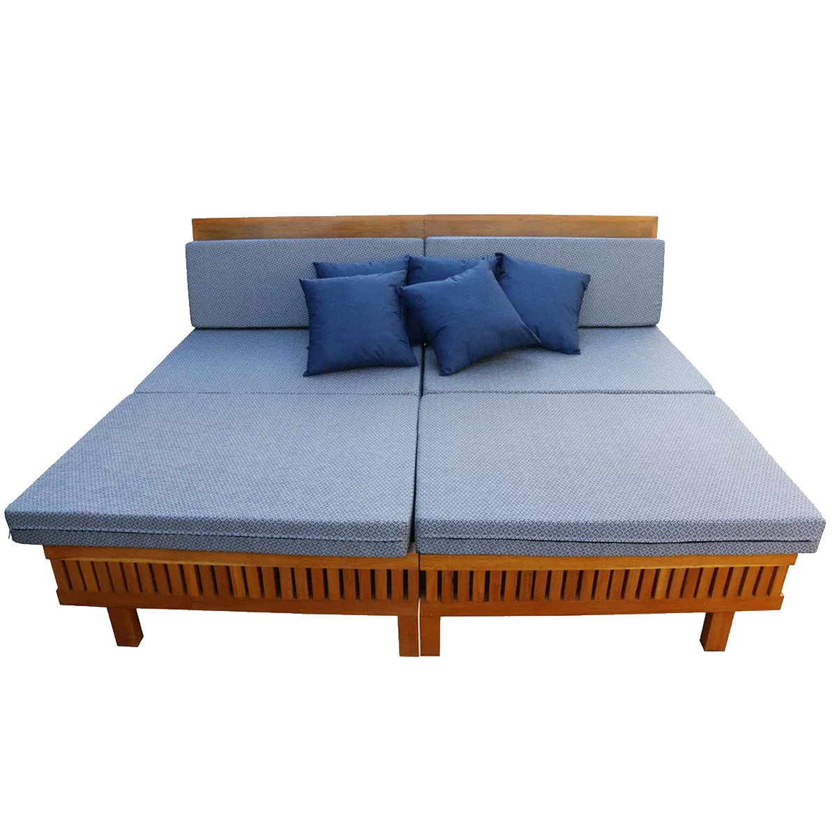 Sofá De Abrir De Madeira Maciça Demolição Praia com futons e almofadas