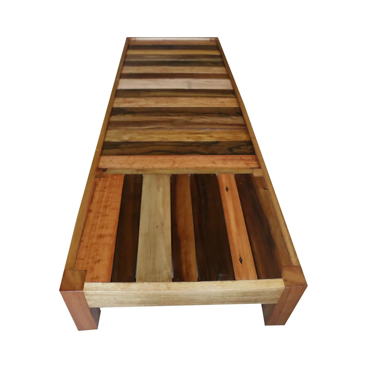 Sofá De Madeira Maciça Demolição Mauá Com Mesinha Lateral Acoplada