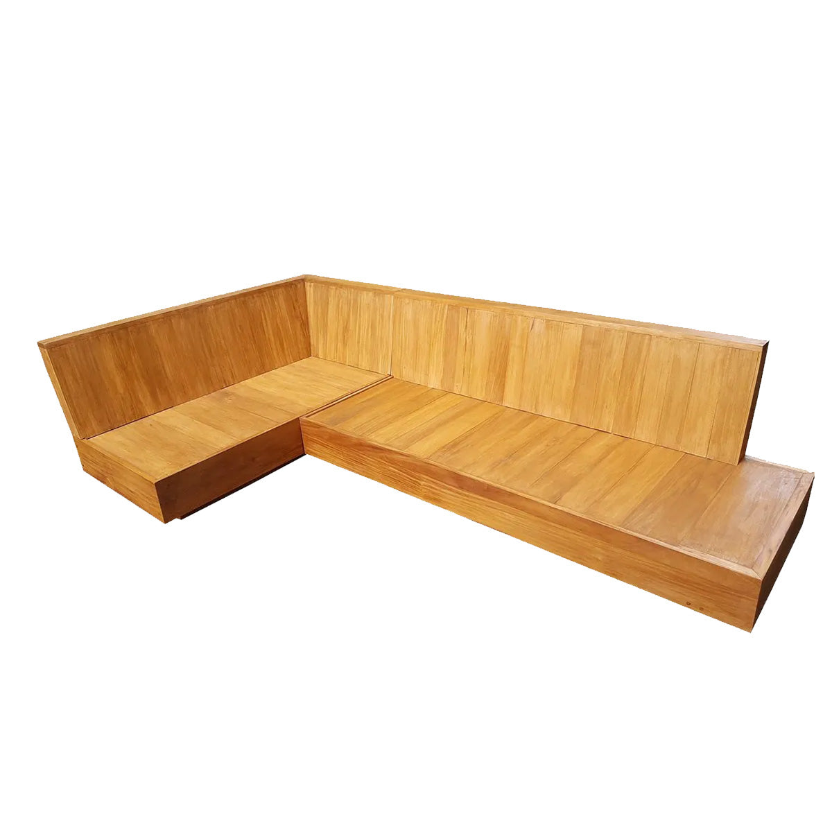 Sofá em L de Madeira Maciça Demolição Costa Verde