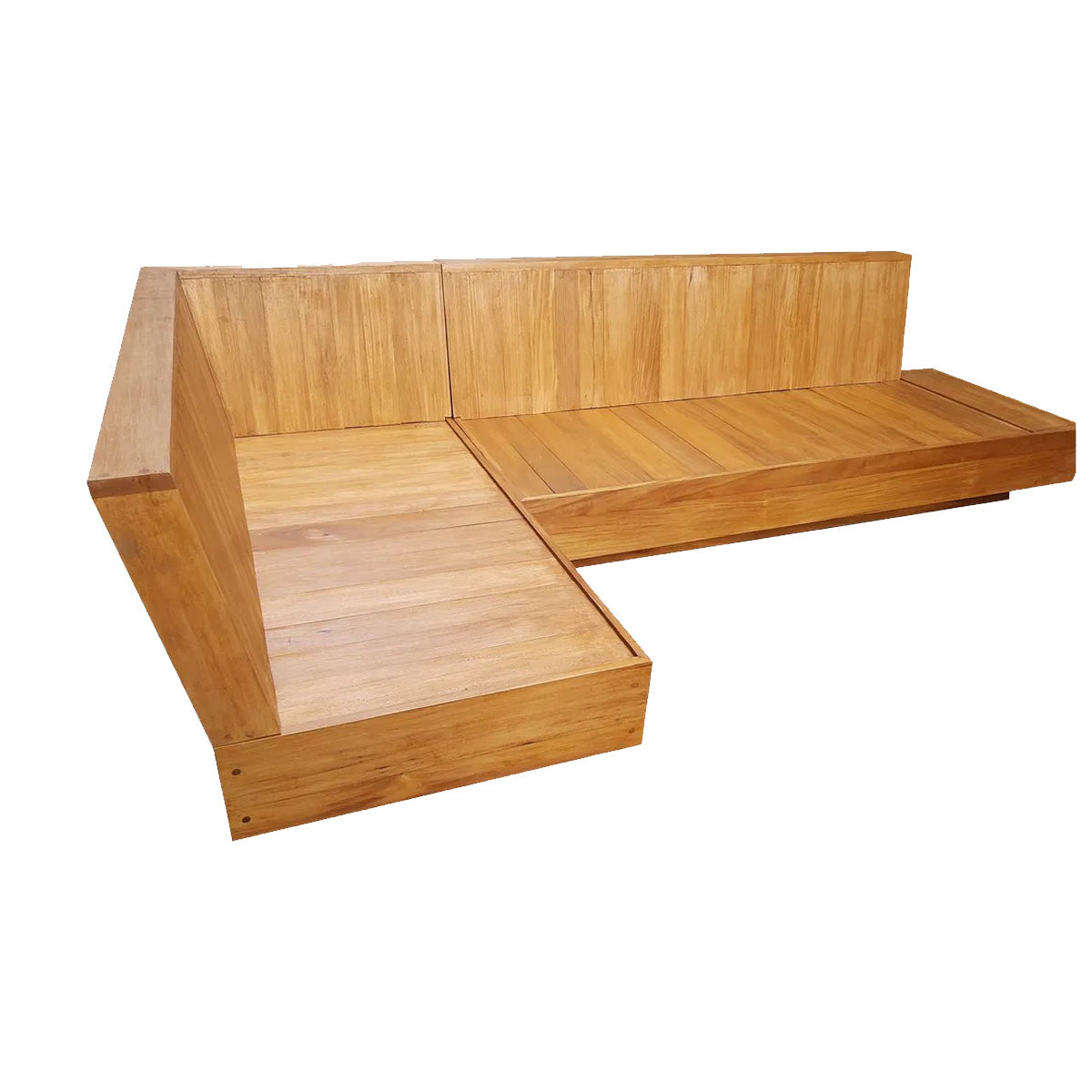 Sofá em L de Madeira Maciça Demolição Costa Verde