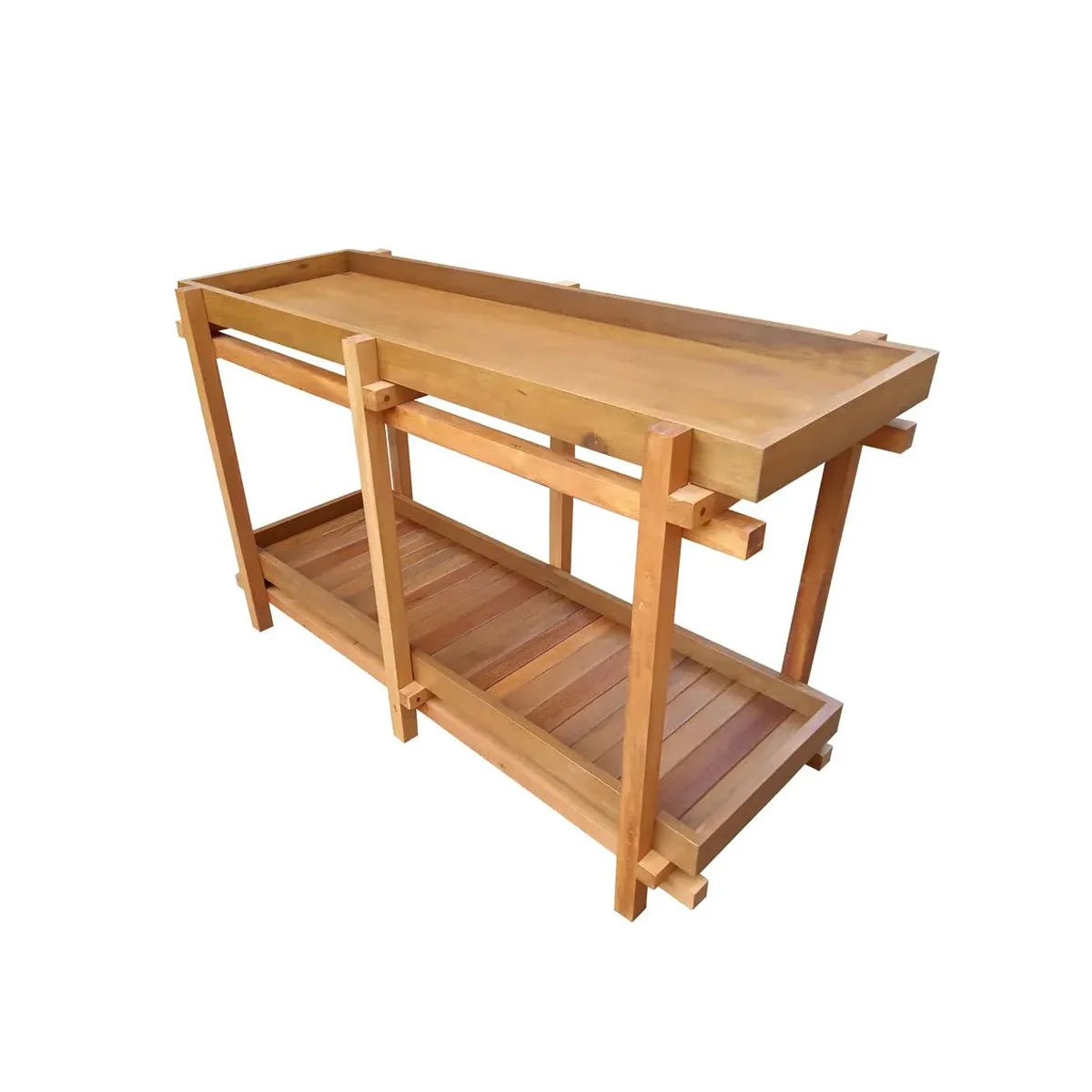 Aparador De Madeira Maciça Demolição Camboriú Com Uma Prateleira Baixa - Marcenaria Bicho do Mato