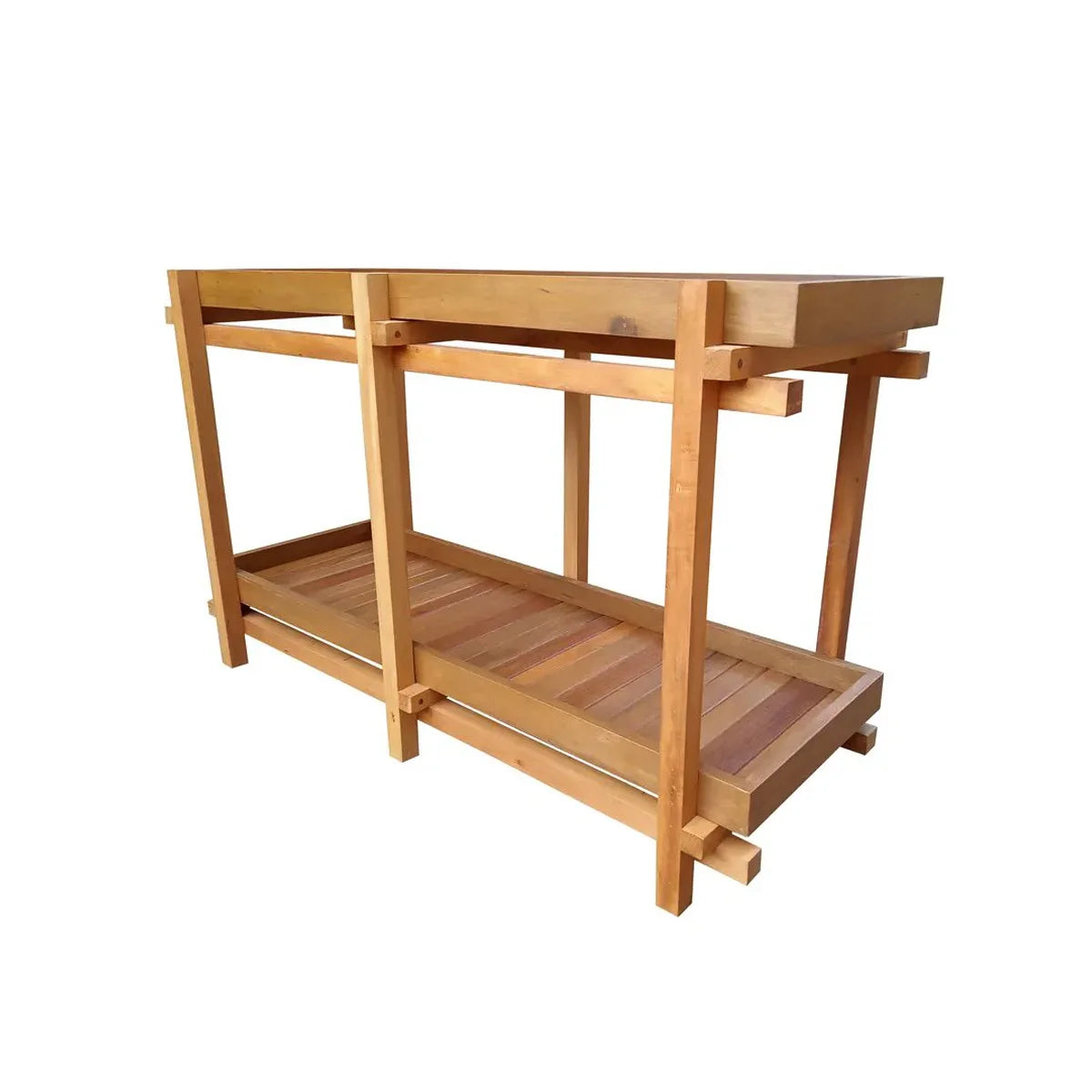 Aparador De Madeira Maciça Demolição Camboriú Com Uma Prateleira Baixa - Marcenaria Bicho do Mato