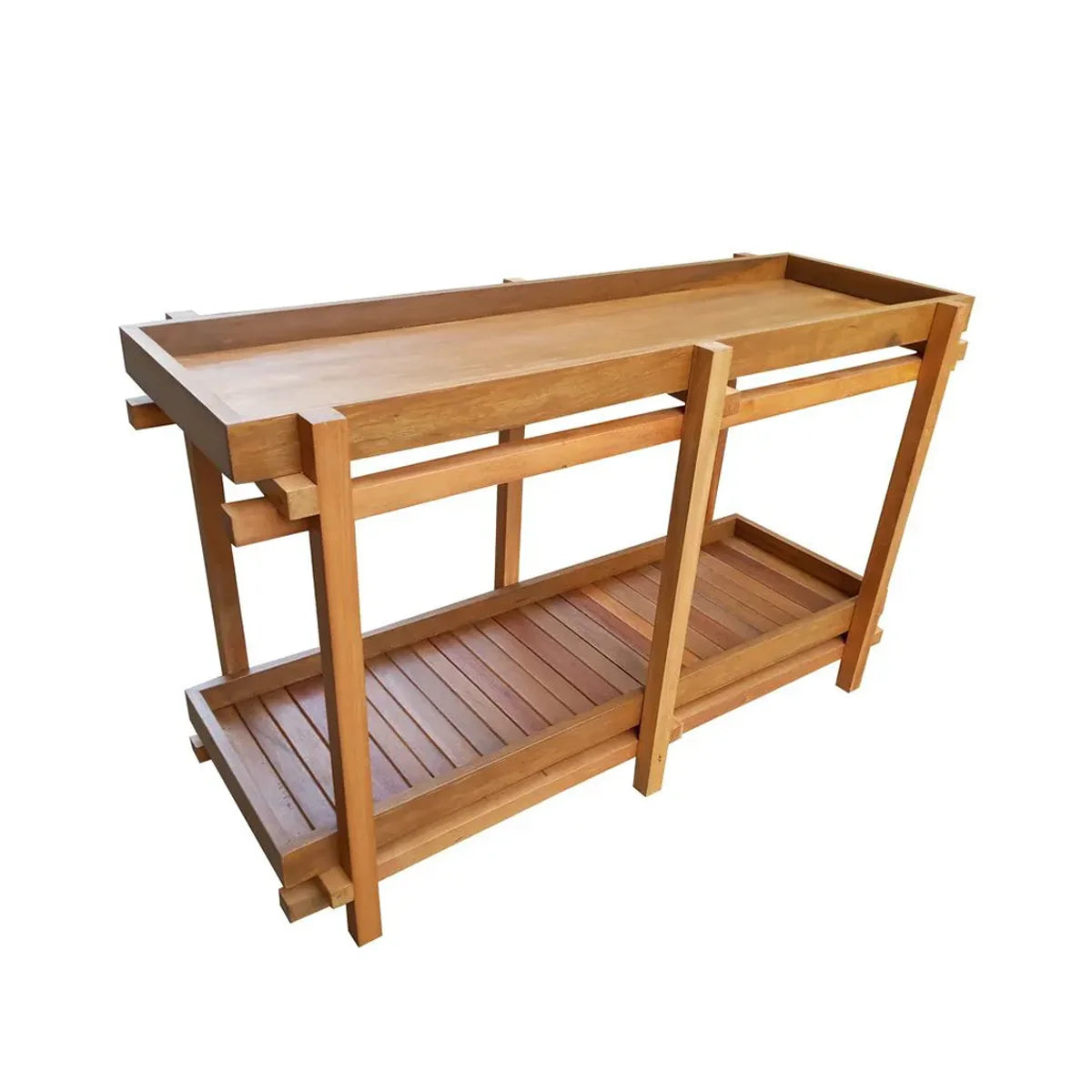 Aparador De Madeira Maciça Demolição Camboriú Com Uma Prateleira Baixa - Marcenaria Bicho do Mato