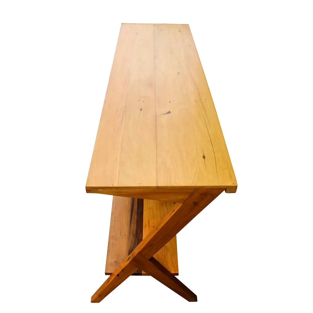 Aparador De Madeira Maciça Demolição Gaivota Com Uma Prateleira Baixa - Marcenaria Bicho do Mato